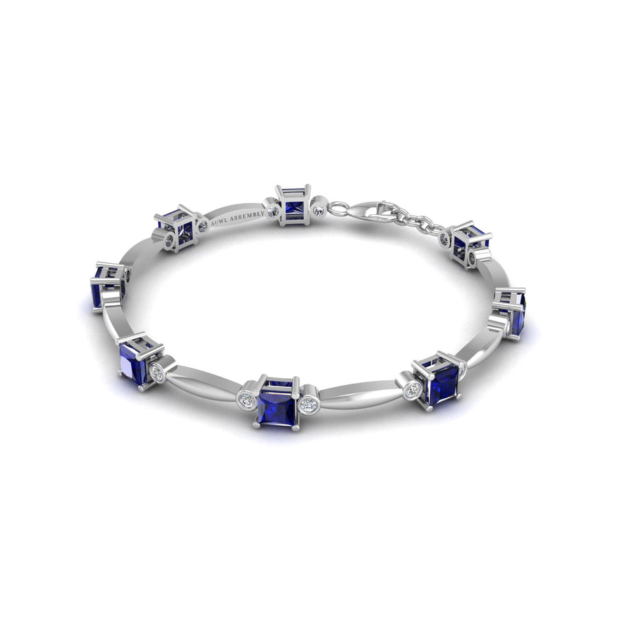 Stardust Designer Bracelet - Blue Sapphire Princess