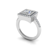 Starry Halo Ring - Diamond Princess