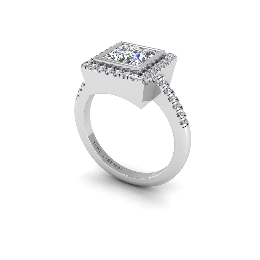 Starry Halo Ring - Diamond Princess