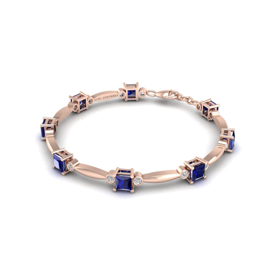 Stardust Designer Bracelet - Blue Sapphire Princess