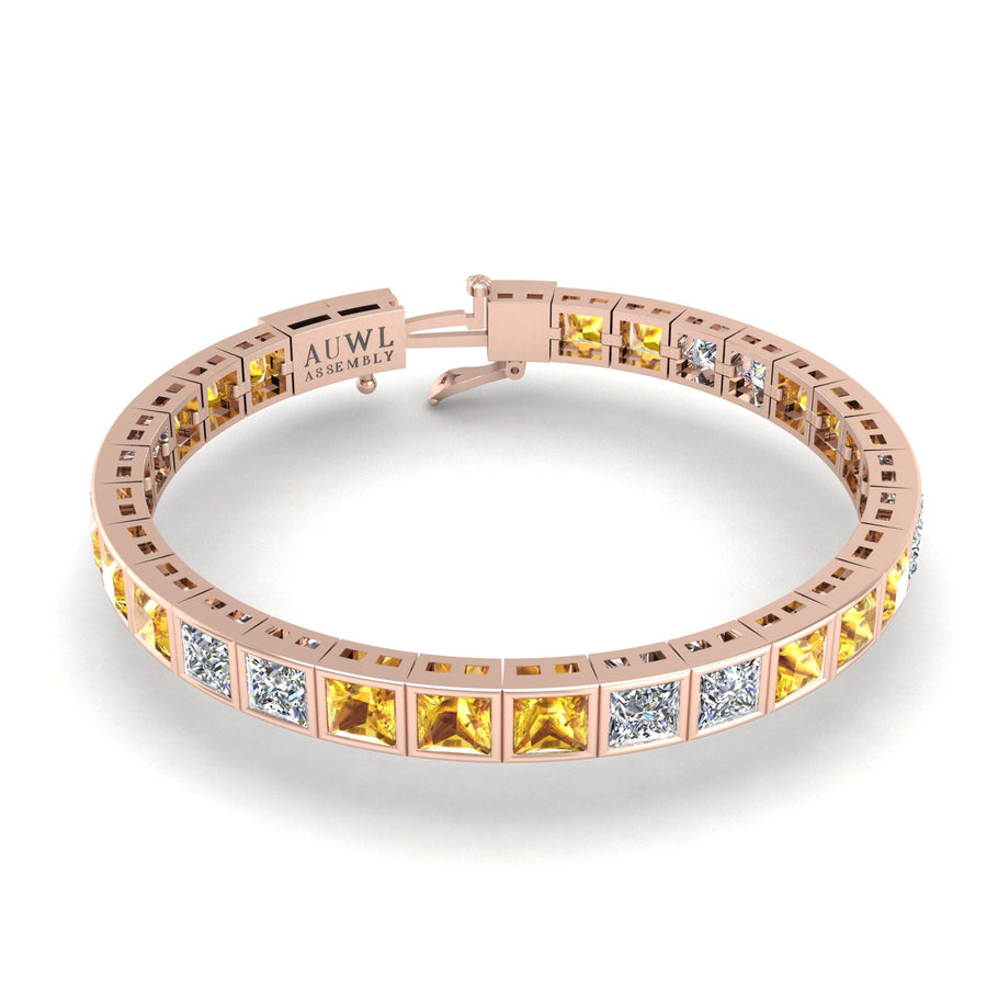 Stellar Tennis Bracelet - Yellow Sapphire Princess