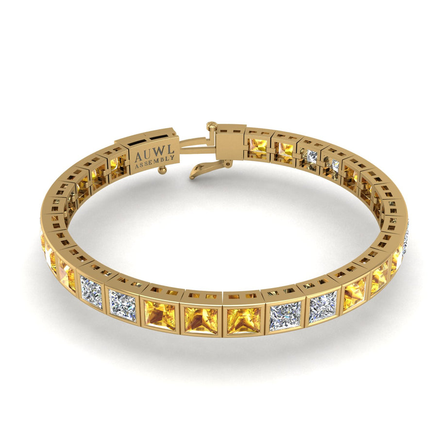Stellar Tennis Bracelet - Yellow Sapphire Princess
