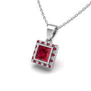 Divine Halo Pendant - Ruby Princess