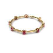 Stardust Designer Bracelet - Ruby Emerald
