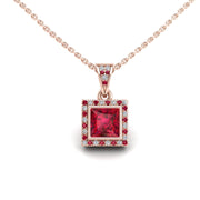 Heavenly Halo Pendant - Ruby Princess