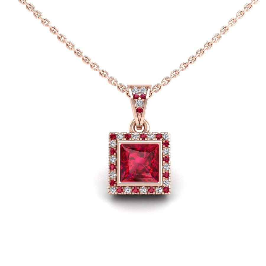 Heavenly Halo Pendant - Ruby Princess