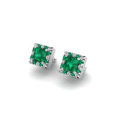 Cosmic Stud Earrings - Halo - Emerald Princess