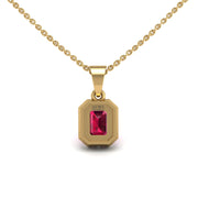 Divine Halo Pendant - Ruby Emerald