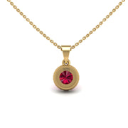 Divine Halo Pendant - Ruby Round