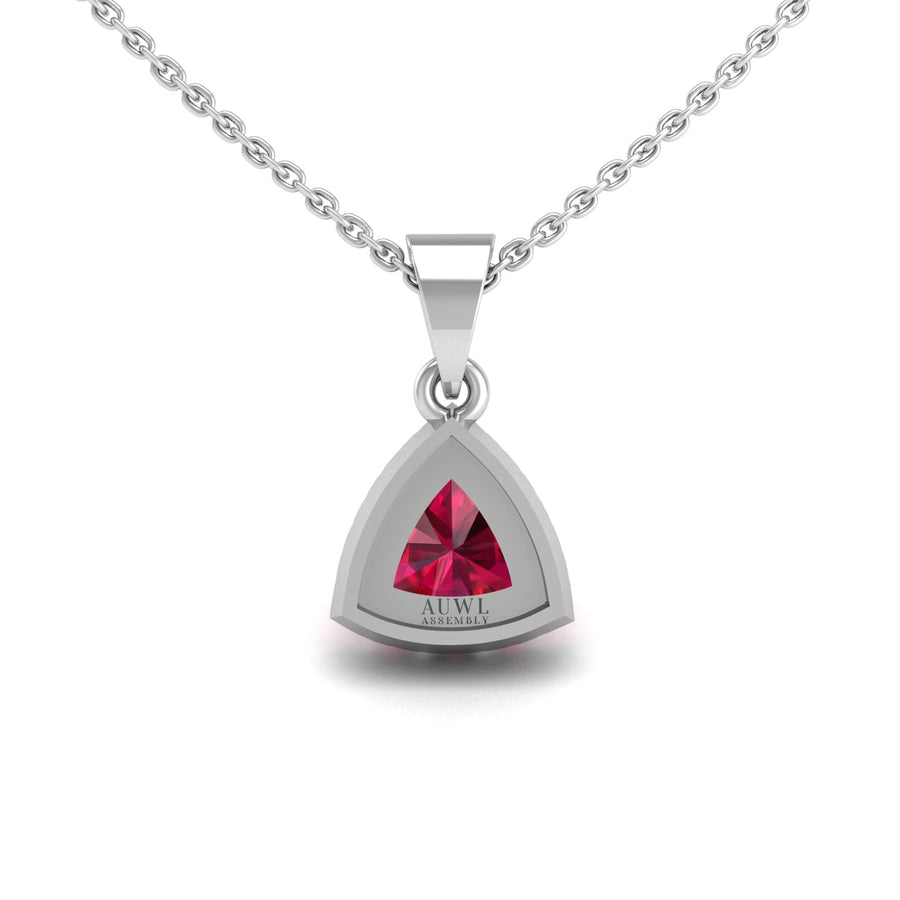 Divine Halo Pendant - Ruby Trillion