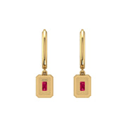 Mystic Hoop Earrings - Halo - Ruby Emerald