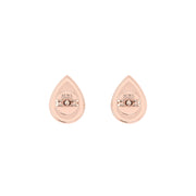 Cosmic Stud Earrings - Halo - Ruby Pear