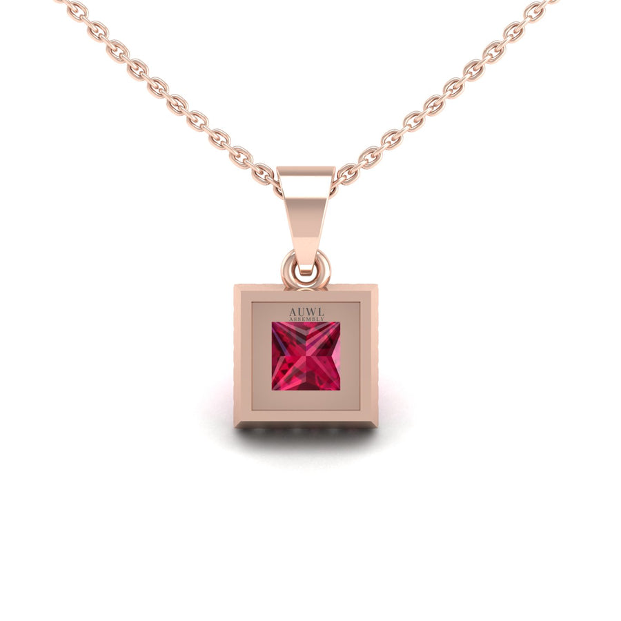 Heavenly Halo Pendant - Ruby Princess