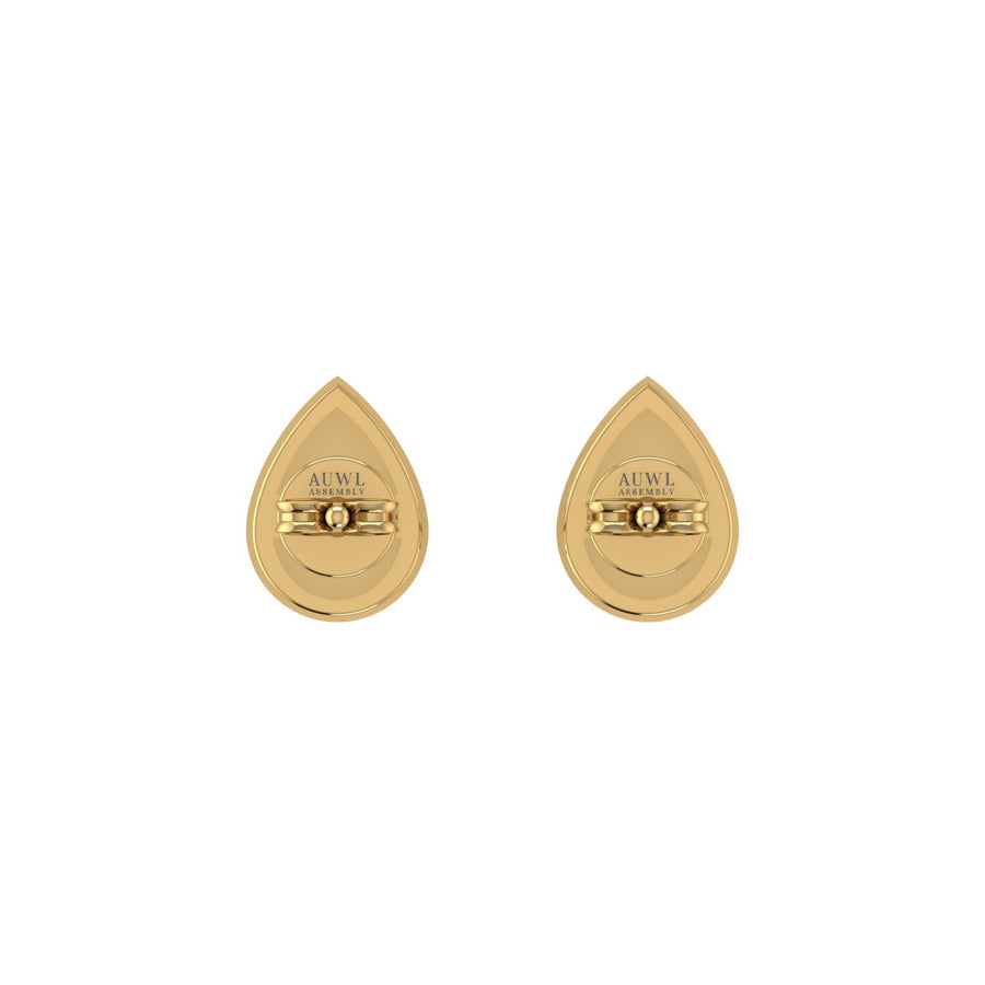 Cosmic Stud Earrings - Halo - Ruby Pear