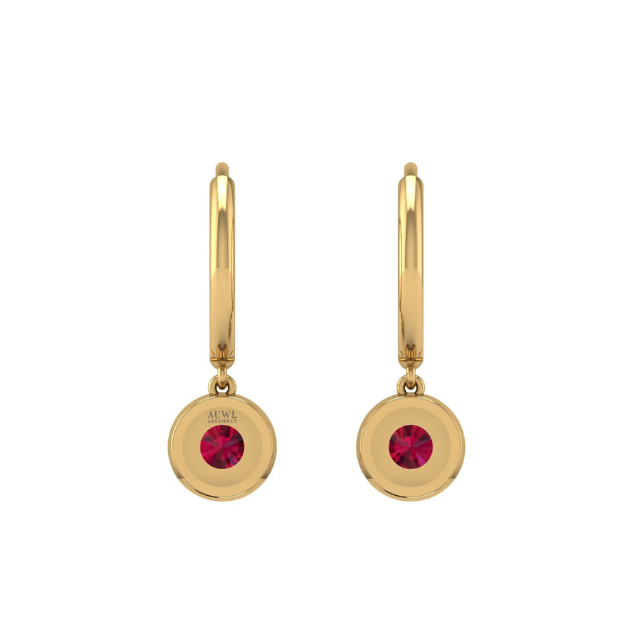 Mystic Hoop Earrings - Halo - Ruby Round