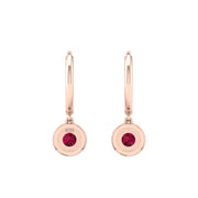 Mystic Hoop Earrings - Halo - Ruby Round