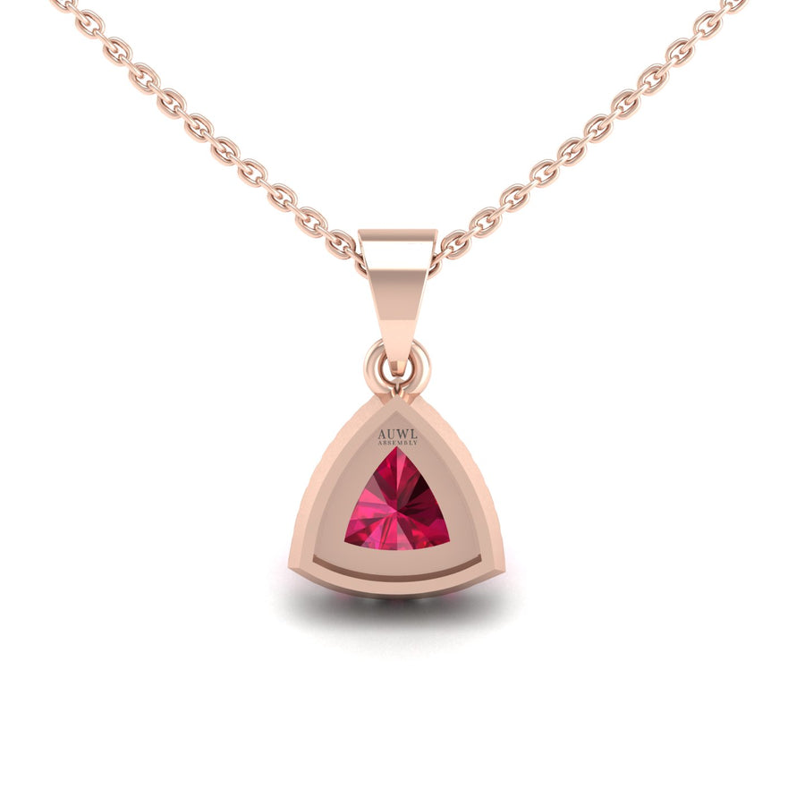 Divine Halo Pendant - Ruby Trillion