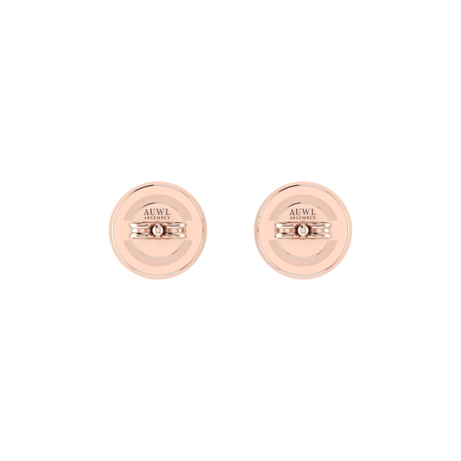 Cosmic Stud Earrings - Halo - Yellow Sapphire Round