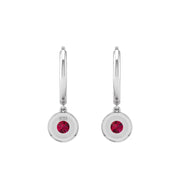 Mystic Hoop Earrings - Halo - Ruby Round