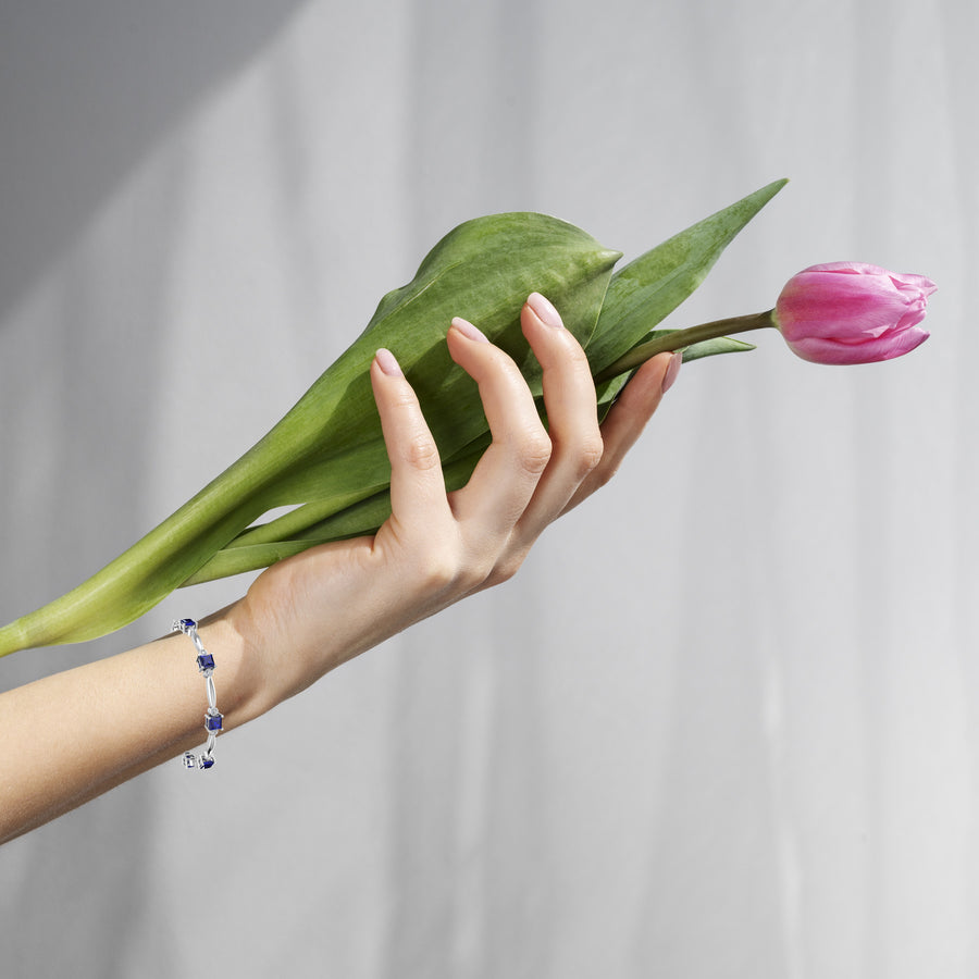 Stardust Designer Bracelet - Blue Sapphire Princess