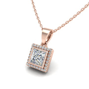 18k rose gold Zodiac birthstone gold chain necklace with diamond gemstone, designed for women, perfect astrology jewelry from Celestial Vibe collection at AUWL Assembly