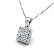 18k white gold Zodiac birthstone gold chain necklace with diamond gemstone, designed for women, perfect astrology jewelry from Celestial Vibe collection at AUWL Assembly