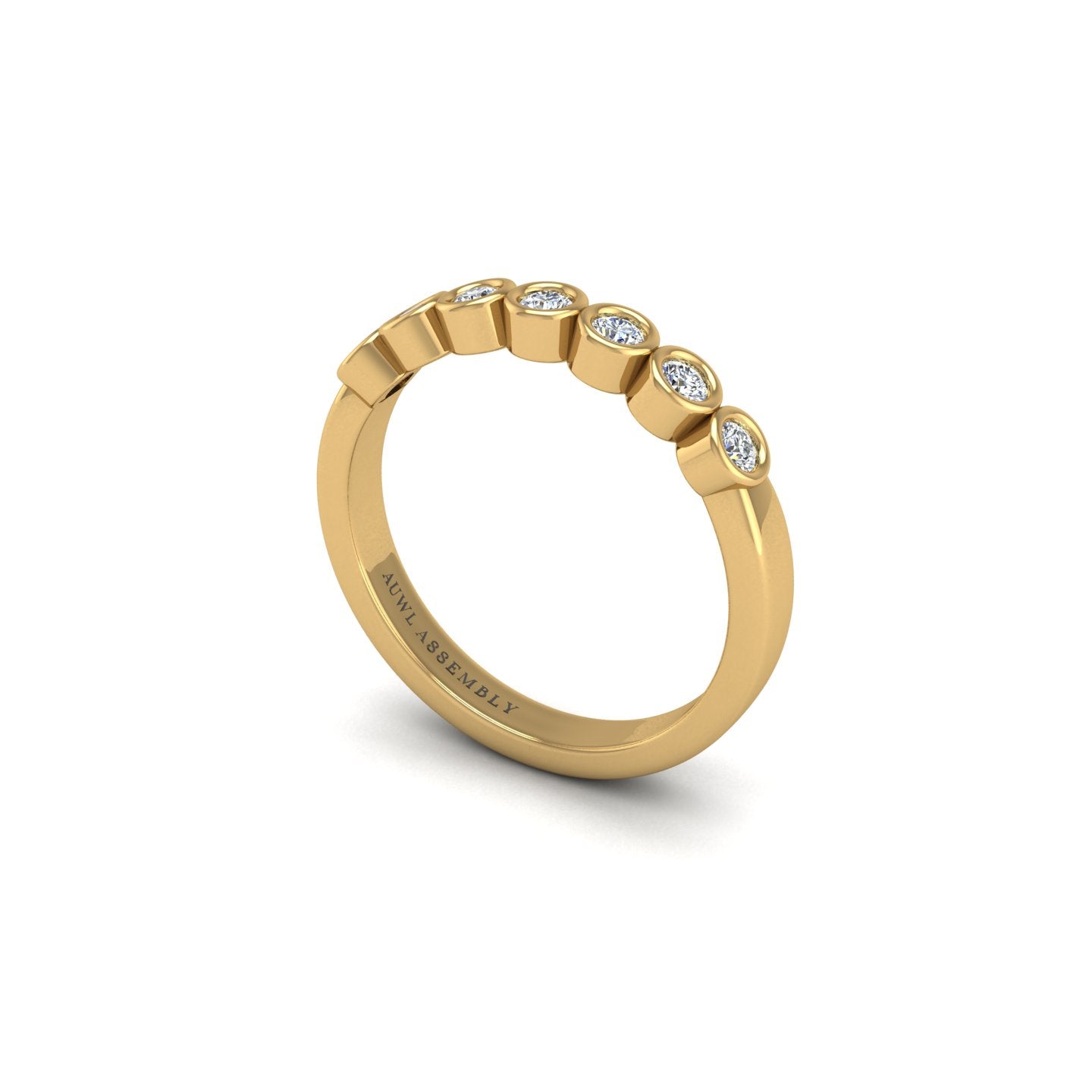 Seven Stone Band in Yellow Gold | AUWL Assembly