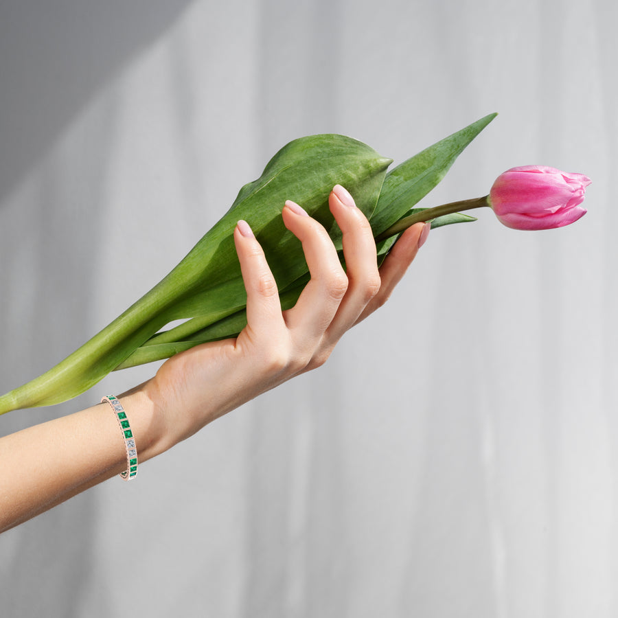 Stellar Tennis Bracelet - Emerald Princess