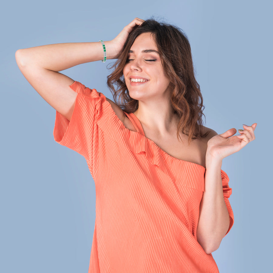 Stellar Tennis Bracelet - Emerald Princess