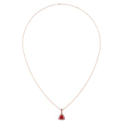 Heavenly Halo Pendant - Ruby Trillion