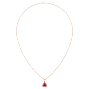 Divine Halo Pendant - Ruby Trillion