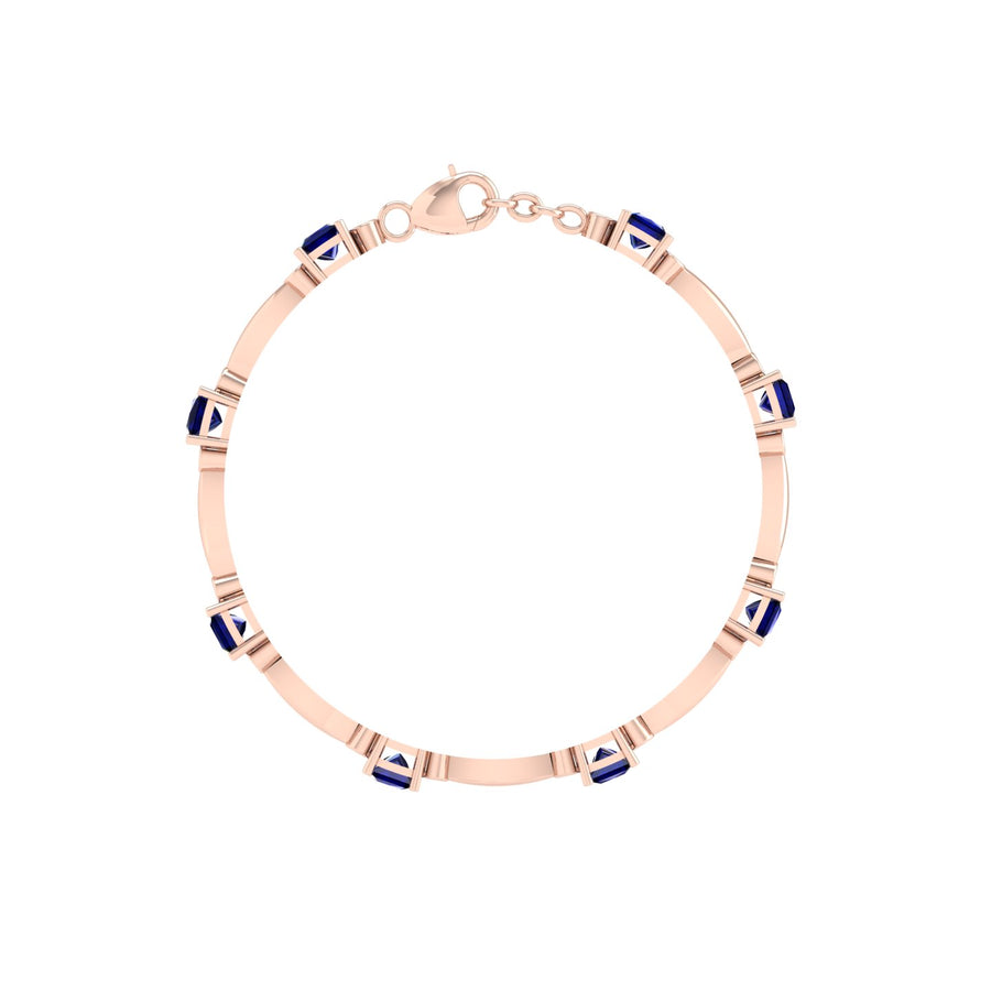 Stardust Designer Bracelet - Blue Sapphire Princess