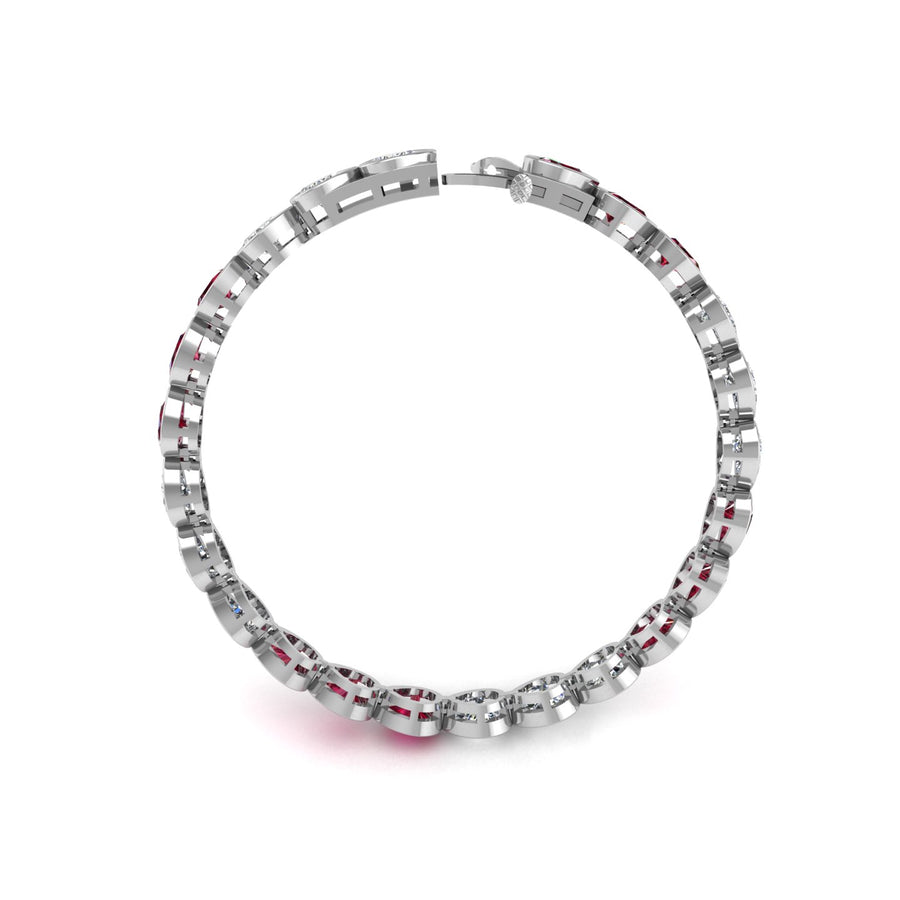 Stellar Tennis Bracelet - Ruby Pear