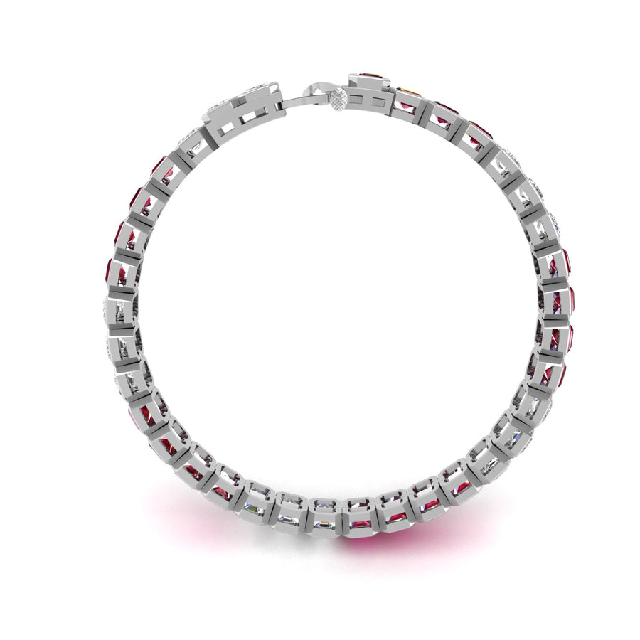 Stellar Tennis Bracelet - Ruby Emerald
