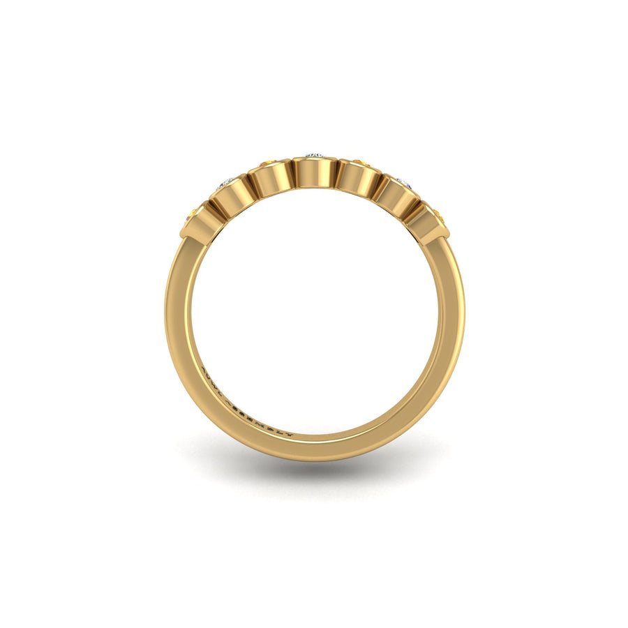 The Big Dipper Seven-Stone Band - Yellow Sapphire Round