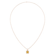 Divine Halo Pendant - Yellow Sapphire Princess