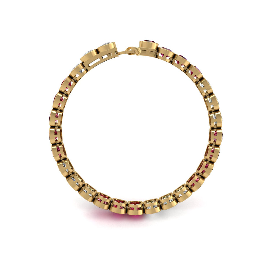 Stellar Tennis Bracelet - Ruby Cushion