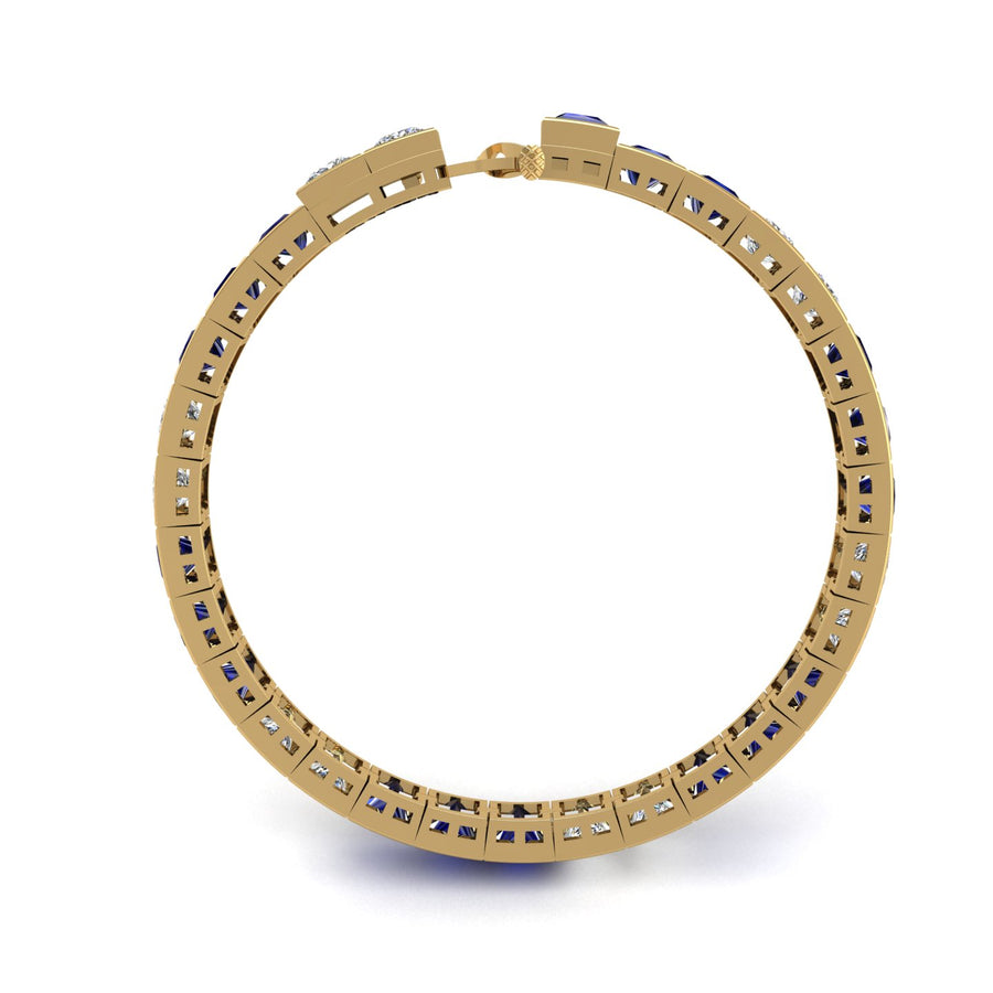 Stellar Tennis Bracelet - Blue Sapphire Princess