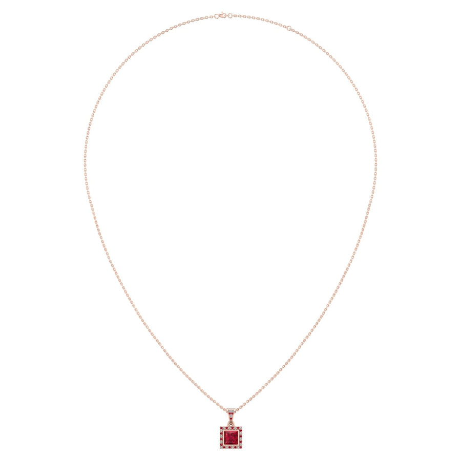 Heavenly Halo Pendant - Ruby Princess