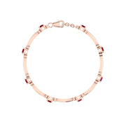 Stardust Designer Bracelet - Ruby Emerald