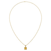 Heavenly Halo Pendant - Yellow Sapphire Princess