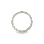 Circle of Love Eternity Band - Yellow Sapphire Round