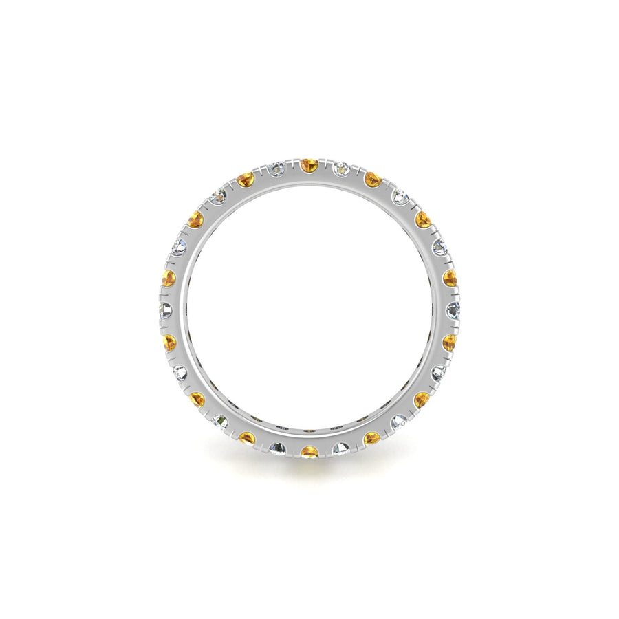 Circle of Love Eternity Band - Yellow Sapphire Round