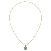 Heavenly Halo Pendant - Emerald Princess