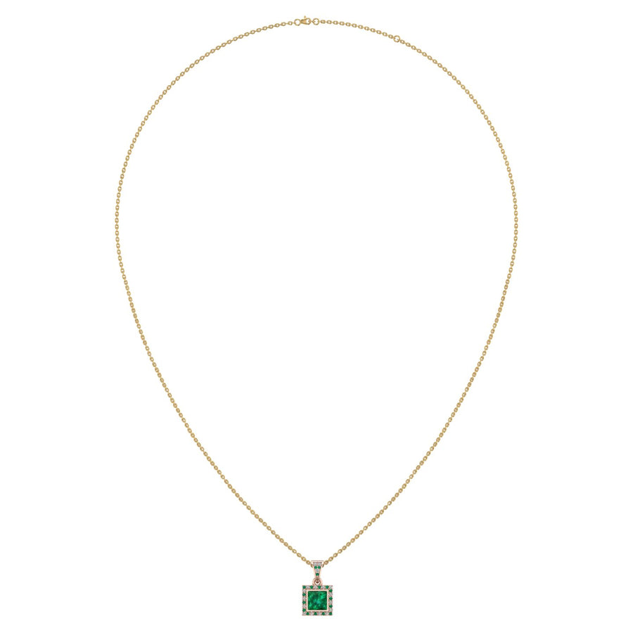 Heavenly Halo Pendant - Emerald Princess
