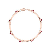 Stardust Designer Bracelet - Ruby Cushion