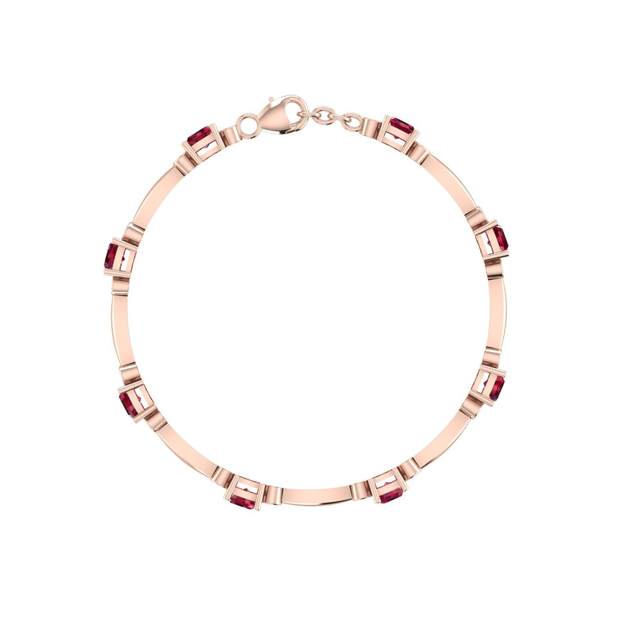 Stardust Designer Bracelet - Ruby Cushion