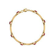 Stardust Designer Bracelet - Ruby Cushion