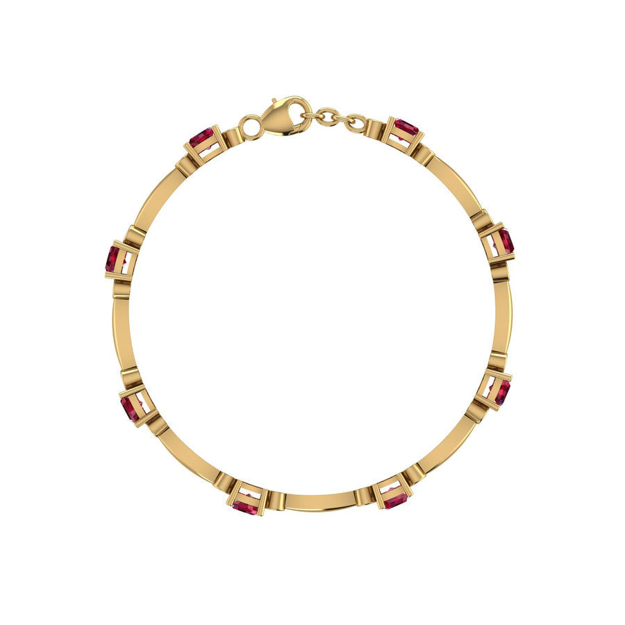 Stardust Designer Bracelet - Ruby Cushion