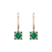 Mystic Hoop Earrings - Halo - Emerald Princess